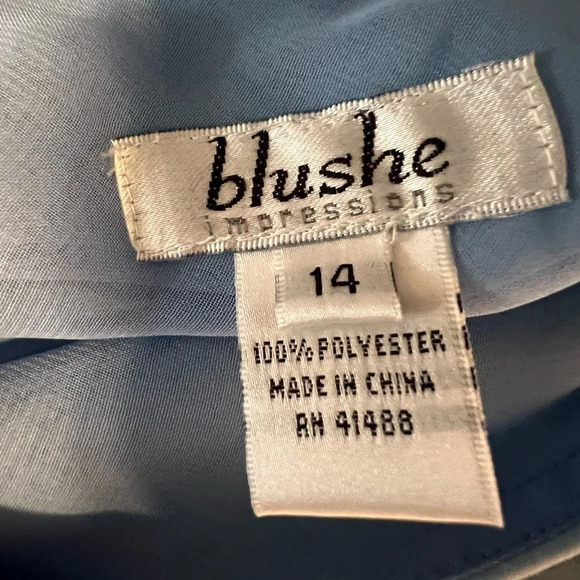 Blushe Impressions, 14 sleeveless, spaghetti string 3 layer chiffon flowing maxi - Picture 9 of 11